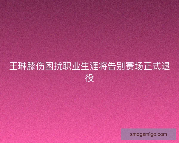 王琳膝伤困扰职业生涯将告别赛场正式退役